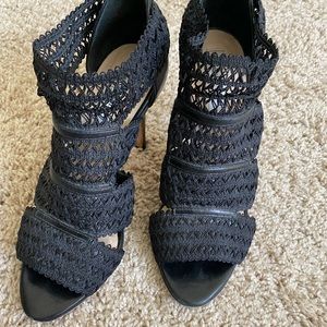L.K. Bennett black pump sandals